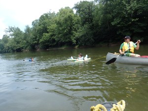 Being pulled on the Monocacy River