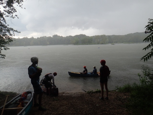 Getting Off the Potomac River in the Rain